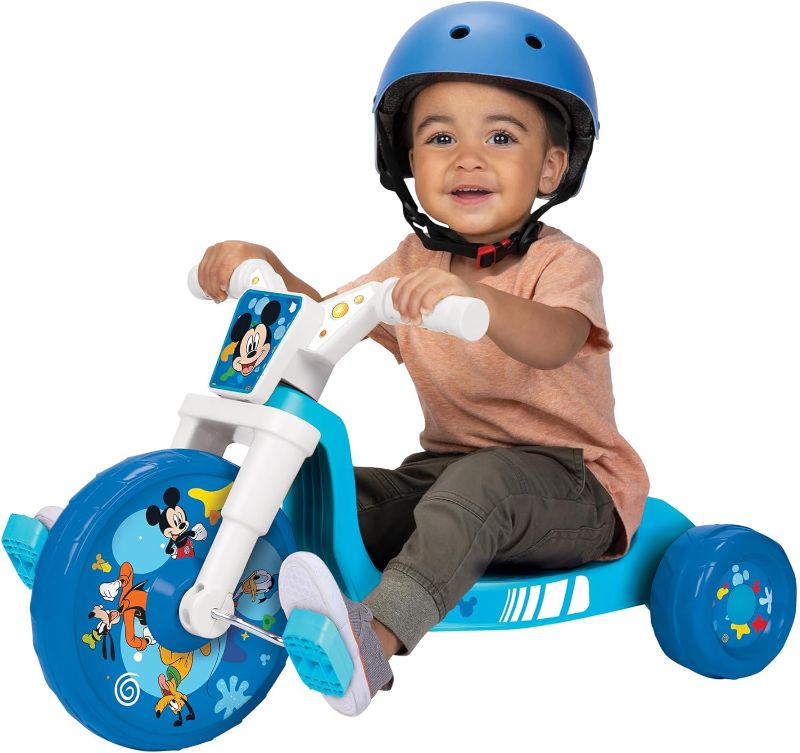 Photo 1 of MICKEY MOUSE Ride-On 10" Fly Wheels Junior Cruiser Tricycle with Sounds - Toddler Bike Trike, Ages 2-4