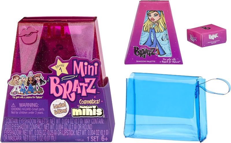 Photo 1 of MGA's Miniverse Bratz Mini Cosmetics - 2 Cosmetics in Each Pack, MGA's Miniverse, Blind Packaging Doubles as Display, Y2K Nostalgia, Collectors Ages 6 7 8 9 10+, Multicolor 8 Pack