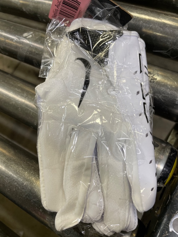 Photo 2 of YOUTH Nike Vapor Jet 7.0 Football Gloves WHITE | WHITE | BLACK Large