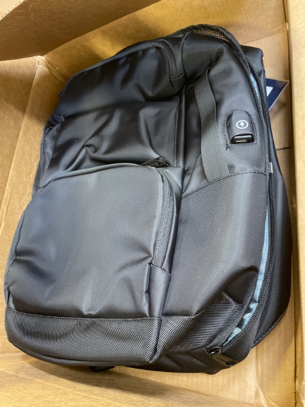 Photo 2 of Eurcool Laptop Backpack for Men,Multifunction Business 15.6 inch Laptop Backpack,with USB Charging Port Travel Bag, Black-03, Large

