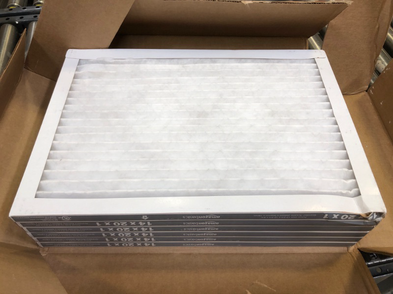 Photo 2 of Amazon Basics Merv 11 AC Furnace Air Filter - 14'' x 20'' x 1'', 6-Pack 14x20x1 Merv 11