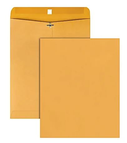 Photo 1 of Office Depot® Brand Manila Envelopes, 11-1/2" x 14-1/2", Clasp Closure, Brown Kraft, Box Of 100
