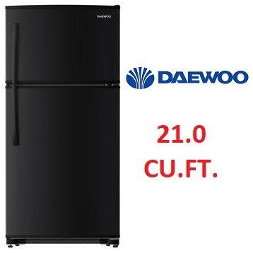 Photo 1 of DAEWOO TOP MOUNT REFRIGERATOR 21 CU.FT - Black