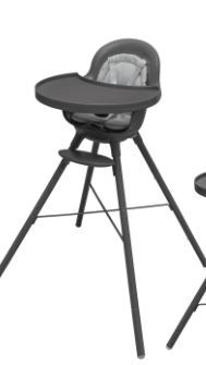 Photo 1 of Boon GRUB Dishwasher Safe Adjustable Baby High Chair – Converts to Toddler Chair – 6 Months to 6 Years