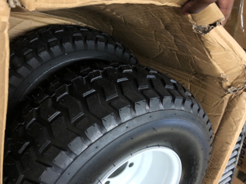 Photo 2 of 18x8.50-8 Lawn Mower Tires, 18x8.50x8 4PR Turf Tires with Rims for Lawn Mowers/Garden Tractors/Zero-turn Mowers/Golf Cart (Outer tyre)