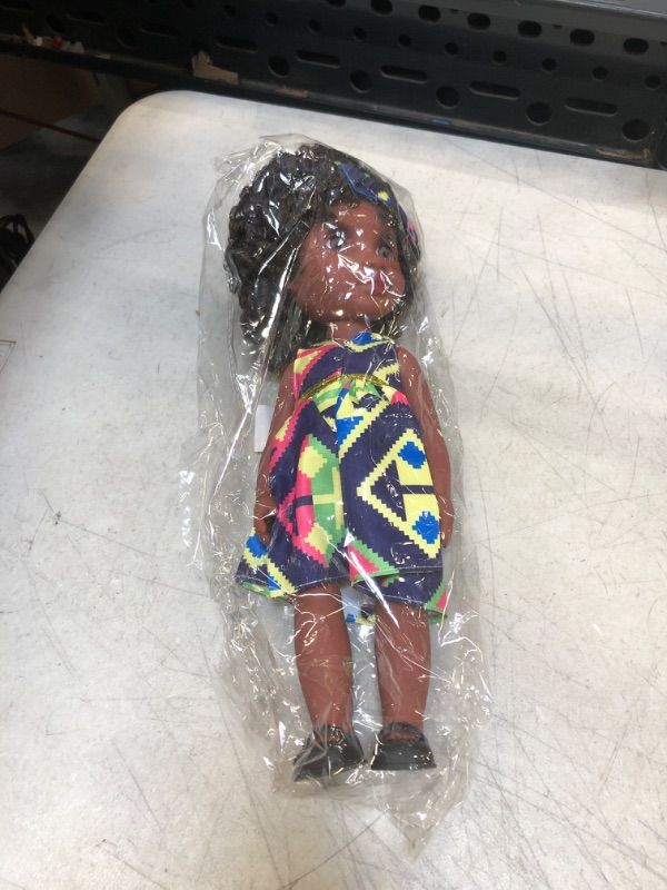 Photo 1 of Beem Jun 14 Inch Black Doll African American Doll Full Set Curly Hair Black Doll For Girls Age 3 & Up-Best Gift For Kids Girls (Fashion)
