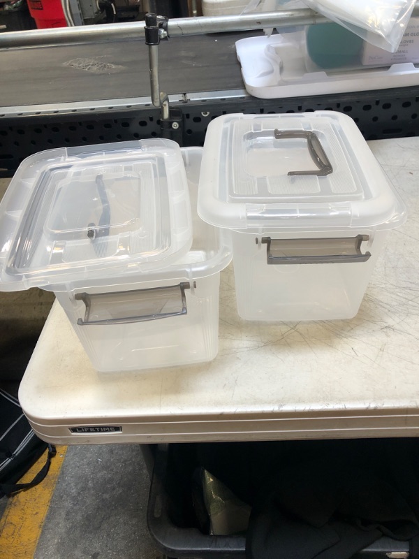 Photo 1 of 2 PC PLASTIC CONTAINERS