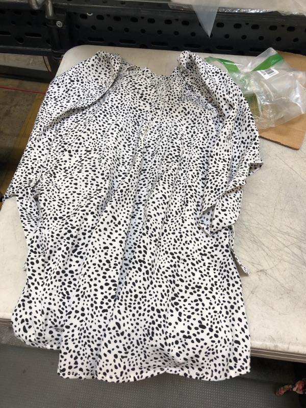 Photo 1 of BLACK AND WHITE POKA DOT BLOUSE ( SIZE: MED) 