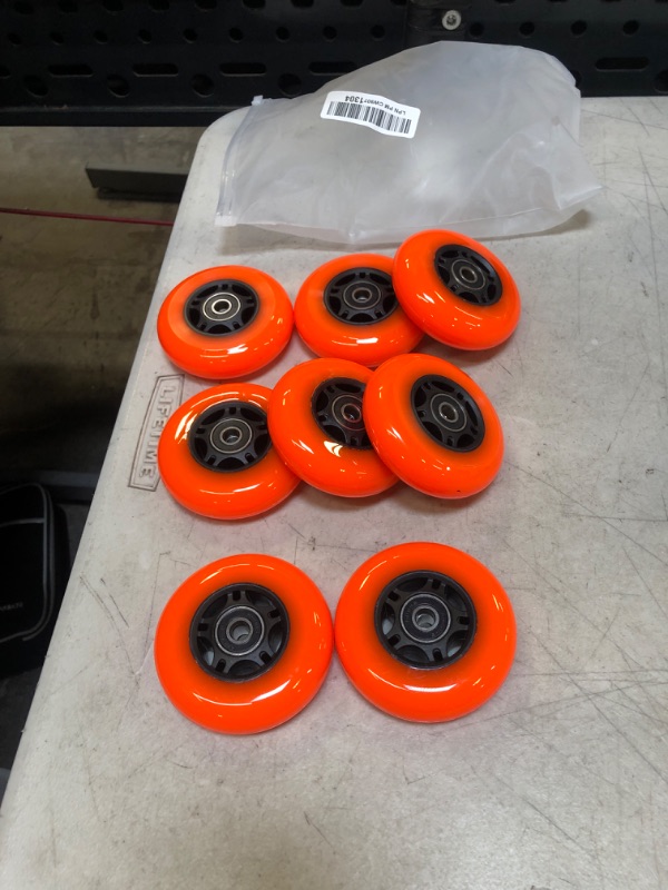 Photo 1 of 8 PC ORANGE WHEELS 