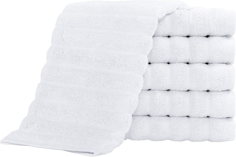 Photo 1 of AMAZON BASICS 6 PC WASHCLOTHS (13X13, WHITE)
+++USE STOCK PHOTO AS REFERENCE++