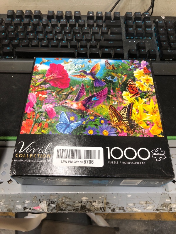 Photo 2 of Buffalo Games Hummingbird Garden Jigsaw Puzzle from The Vivid Collection, 1000 Piece