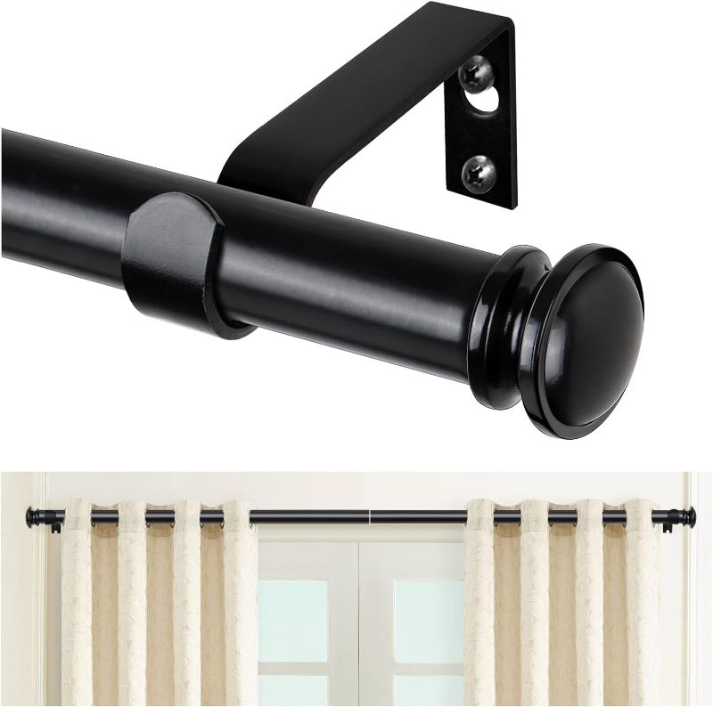 Photo 1 of 32-58" CURTAIN ROD (BLACK)