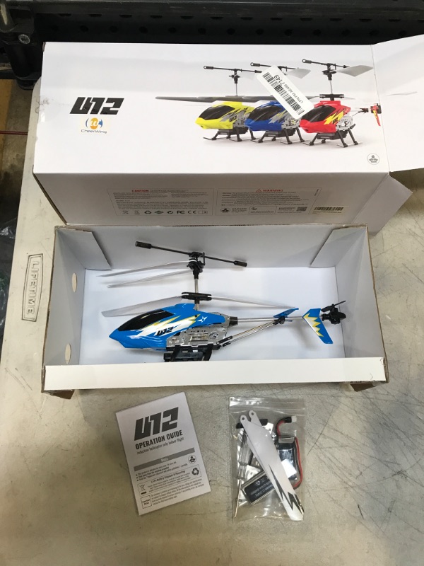 Photo 2 of Cheerwing U12 Remote Control Helicopter with Altitude Hold, Mini RC Helicopter for Adults Kids, One Key take Off/Landing and 2 Batteries Blue