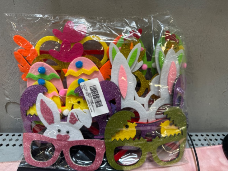 Photo 2 of  Pieces Easter Glasses Paper Easter Eggs Bunny Ears Glasses for Kids Happy Easter Photo Booth Props,Easter Party Glasses Supplies Decorations Favors