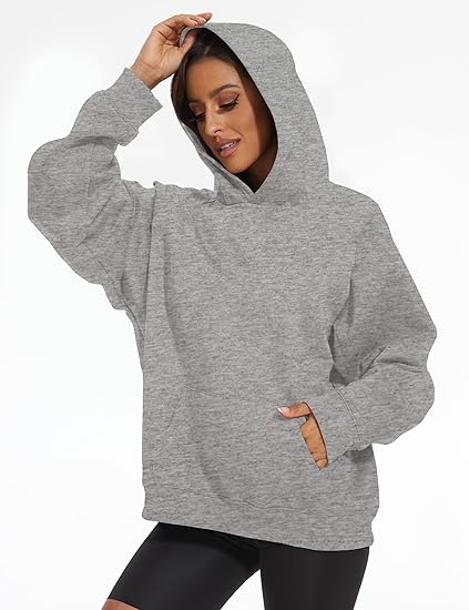 Photo 1 of JEIBKOUY Women Men Solid Loose Basic Hoodies Fleece Long Sleeve Unisex Pullover Oversized Sweatshirt