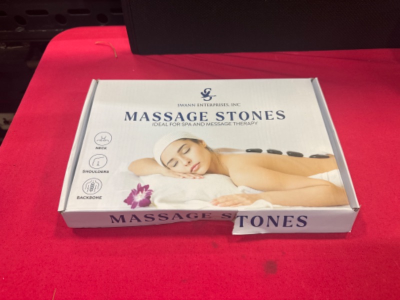 Photo 2 of 8 Large Massage Stones Set , Hot Therapeutic Rocks for Professional Or at Home Spa, Healing, Relaxing, Soothing Massaging Kit for Shoulder/Back Pain Relief (Black Rocks)