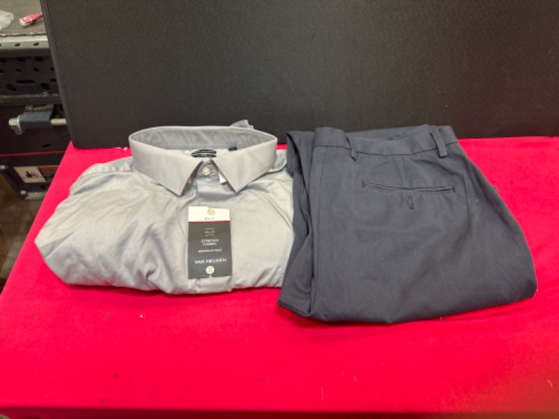 Photo 1 of 2 PIECES MENS SHIRT AND PANTS SEE PIC FOR SIZES 