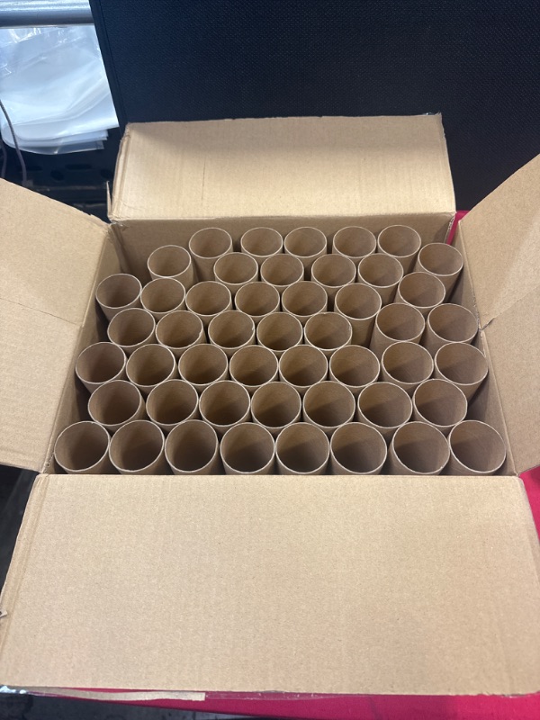 Photo 2 of 48 Pack Empty Toilet Paper Rolls for Crafts, Brown Cardboard Tubes for DIY, Classrooms, Dioramas (1.6 x 3.95 in)
