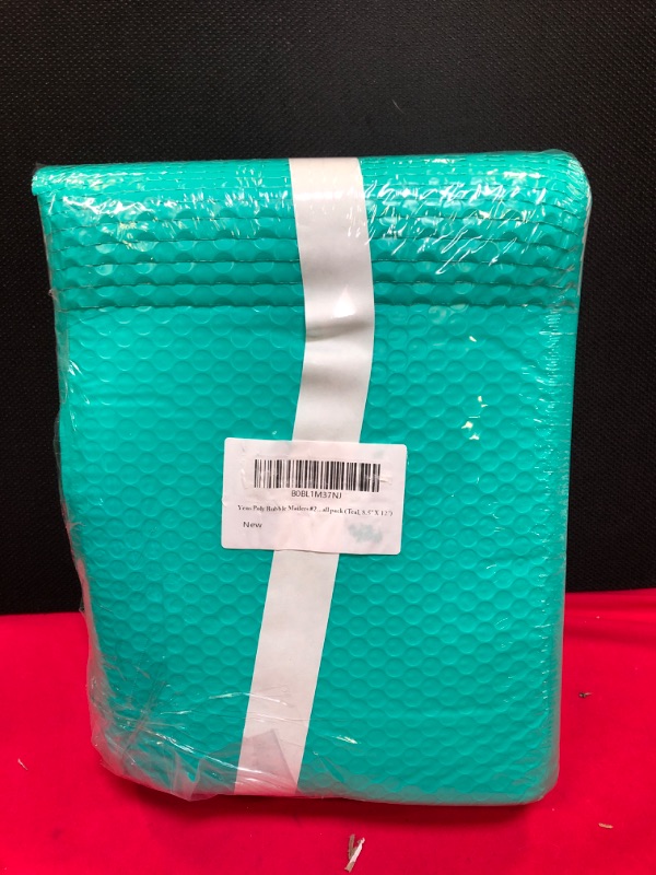 Photo 2 of Yens Poly Bubble Mailers #2 (8.5 x 11) 25 Pack Waterproof Self Seal Adhesive Shipping Bags, Cushioning Padded Envelopes for Shipping, Mailing, Packaging (25pk #2 Teal) 8.5" X 11" Teal