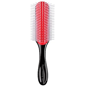 Photo 1 of Hair Brush for Wet or Dry Curly Natural Thick Hair, Self Cleaning Easy Removable Brushes for Women Men 9 Row Classic Styling Hairbrush for Detangling Shaping Smoothing Blow-Drying Separating,Defining