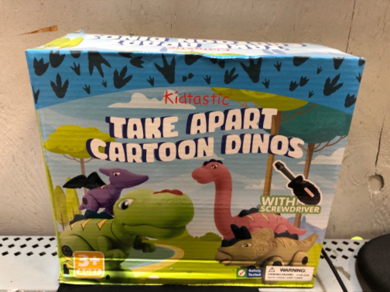 Photo 2 of Kidtastic Take Apart Dinosaur Building Set for Kids Ages 3-9 and Up | Fun with T-Rex, Alamosaurus, Triceratops & Pterodactyl Toys | Educational & Creative STEM Play for Boys & Girls