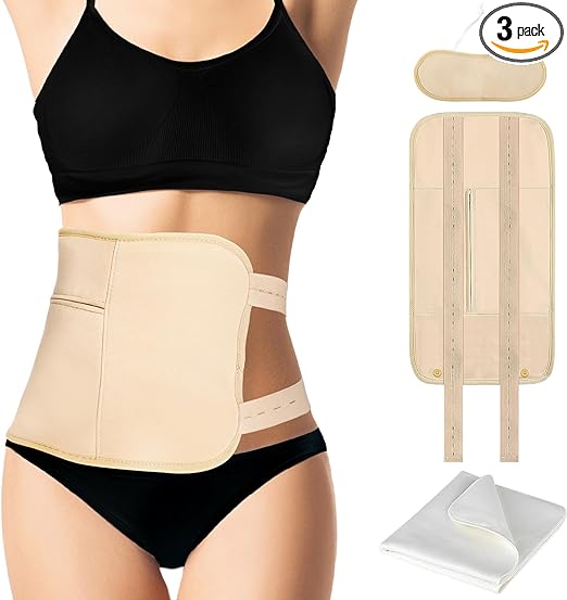 Photo 1 of 3Pcs Castor Oil Pack Wrap, Reusable Organic Castor Oil Pack for Liver Detox Insomnia, Constipation and Inflammation, Adjustable Elastic Strap Bamboo Cotton Machine Washable, Less Mess Anti Oil Leak