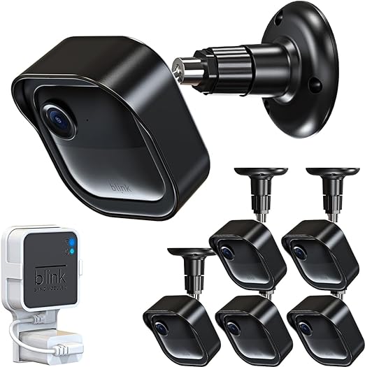 Photo 2 of All-New Blink Outdoor Camera Wall Mount, 360° Adjustable Mount and Weather Proof Protective Housing with Blink Sync Module Outlet Mount for Blink Outdoor (4th & 3rd Gen) Camera System (Black, 5 Pack)