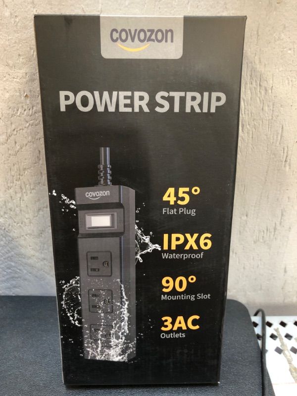 Photo 1 of Covozon Power Strip Surge Protector Waterproof, Fire-Resistance, Flat Outlet Extension Cord with USB Ports, Dorm Room Essentials, FCC UL Listed
Brand: covozon