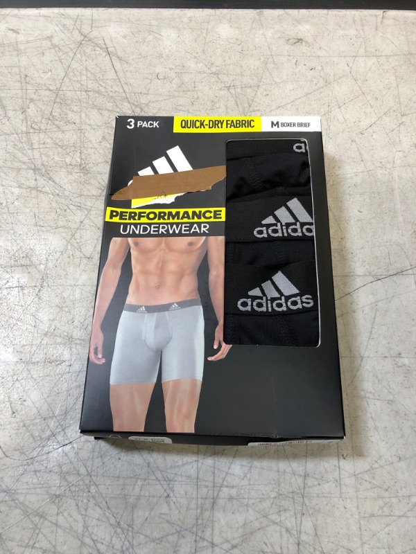 Photo 2 of adidas Men's Performance Boxer Brief Underwear (3-Pack) Medium Black/Light Onix Grey