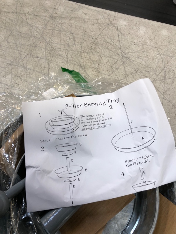 Photo 3 of 3 TIER SERVING TRAY 