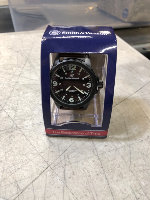 Photo 2 of Smith & Wesson Men's Classic Analog Watch
sww-w-mx33 (new, needs battery, protective peel on)
