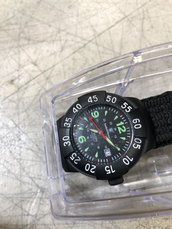 Photo 2 of Smith & Wesson Extreme Ops Field Watch Black (SWW-W-HF14-R) (new ,needs battery) (protective peel on) 
