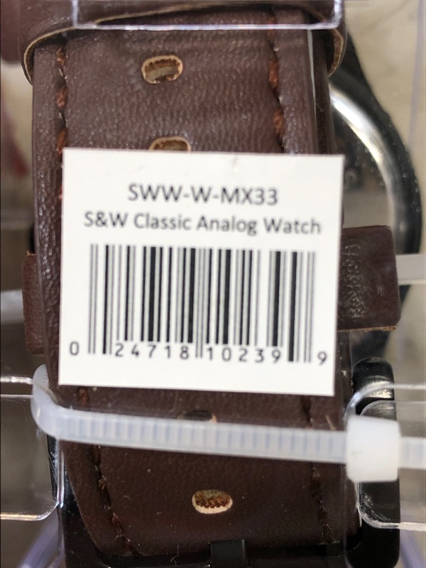 Photo 6 of Smith & Wesson Men's Classic Analog Watch
 (new, needs battery, protective peel on)
