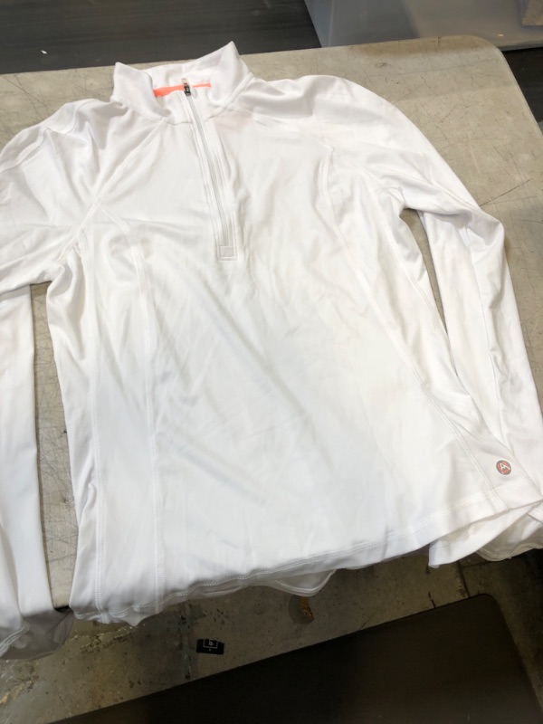 Photo 1 of Avalanche Women's 1/4 Zip SPF Protection Long Sleeve Hiking Sun Shirt Zip White S
(USED)