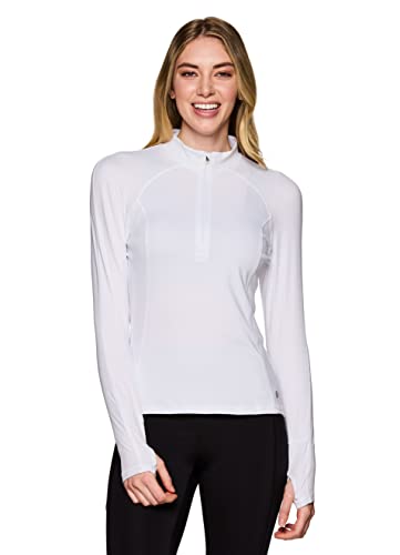 Photo 1 of Avalanche Women's 1/4 Zip SPF Protection Long Sleeve Hiking Sun Shirt Zip White S
(USED)