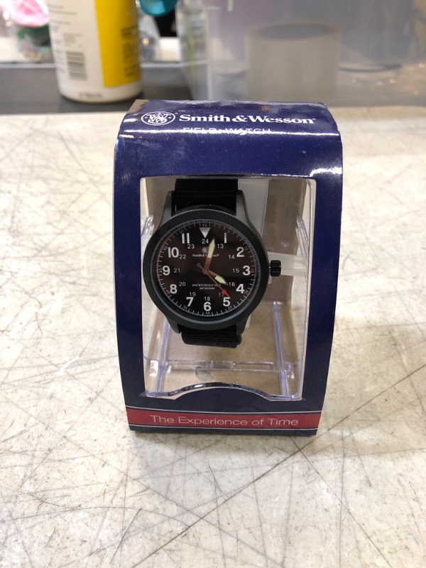 Photo 2 of Smith & Wesson NATO Watch
 (new, needs battery, protective peel on)
