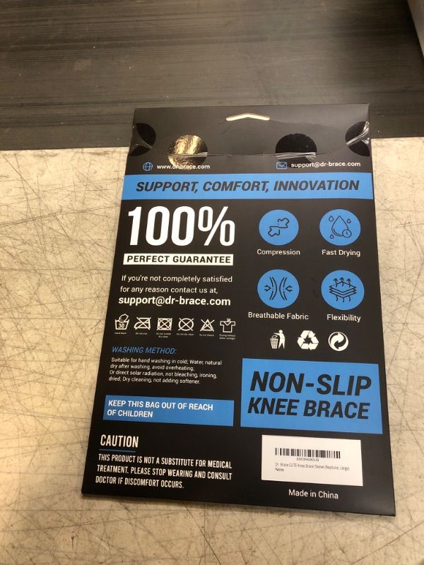 Photo 1 of DR. BRACE ELITE Knee Brace For Knee Pain, World’s Lightest Compression Knee Sleeve With Patella Pad For Maximum Knee Support And Fast Recovery For Men And Women-Please Check How To Measure Video (Neptune, Large) Large Neptune (FACTORY SEALED)