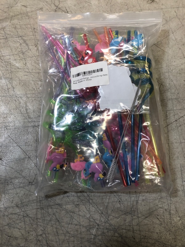 Photo 1 of 24PCS REUSABLE PLASTIC FLAMINGO STARS 