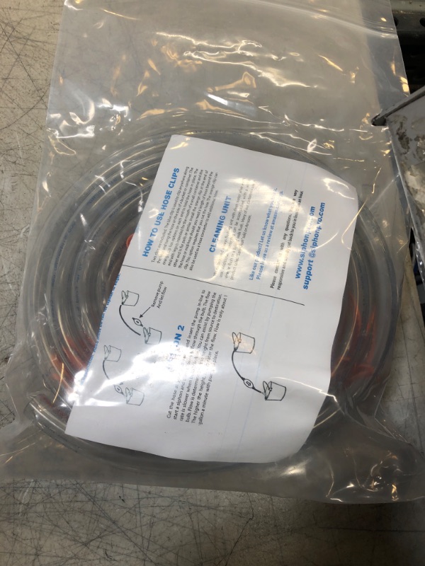 Photo 1 of GasTapper 8 Ft Long Manual Siphon Pump, Food-Grade Gasoline Transfer Pumps and Siphon Hose for Beverages, Water, Gas, Liquid (Hand Pump with Filter and Clips)