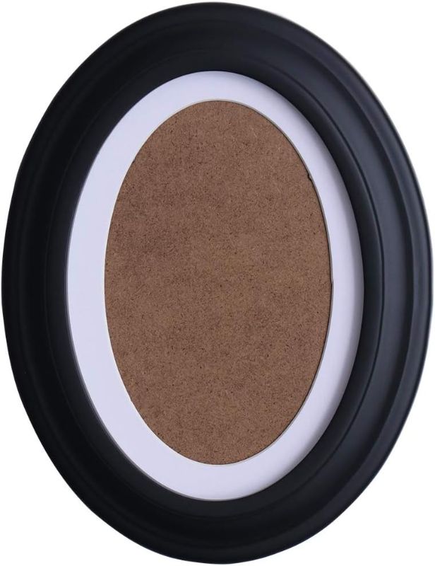 Photo 1 of  7 Inch Classic Oval Wood Picture Frame Wall Hanging Decoration- Send Seamless Nail and S Nail (Black)