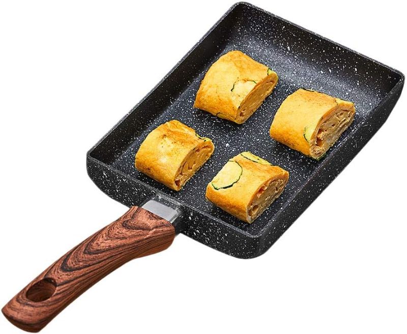 Photo 1 of  Egg Omelette Frying Pan, Tamagoyaki Japanese Non-stick Coating Skillet Rectangular Small Fry Pan Gas Stove and Induction Hob Compatible