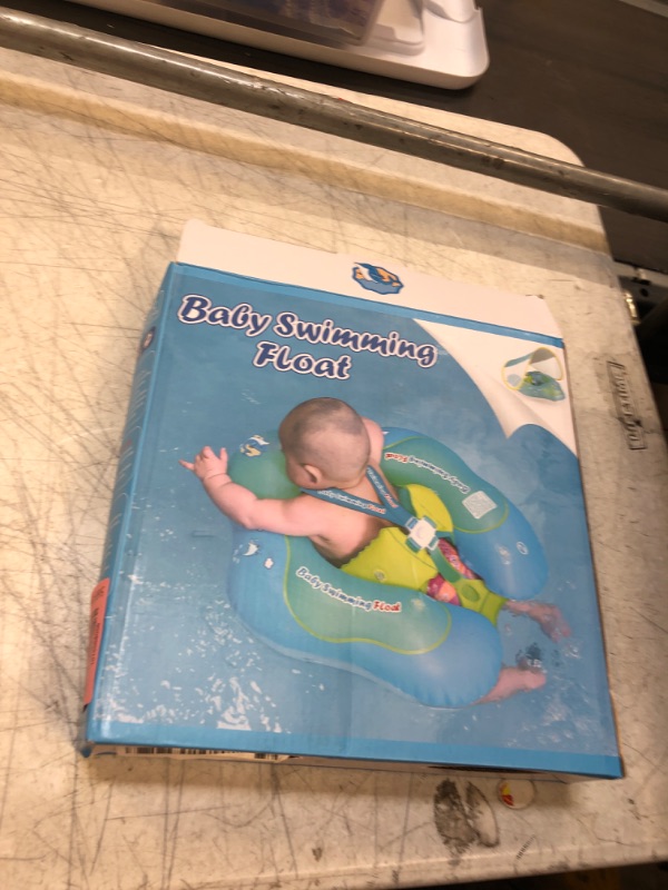 Photo 1 of Swimbobo Baby Swimming Float Kids Inflatable Swim Ring with Safety Support Bottom Swimming Pool Accessories for 3-36 Months (Blue, L)