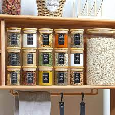Photo 1 of 16 Pcs Spice Jars with Label and Bamboo Lids 6 oz 