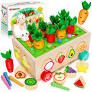 Photo 1 of BAYSING Montessori Toys for 2,3,4 Year Old Baby Boys and Girls, Carrots Harvest Game, Wooden Shape Sorting Toys Gifts for Toddlers, Kids Age 1-3, Wood Preschool Learning Fine Motor Skills Game