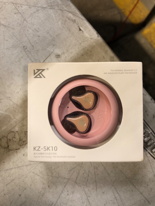 Photo 2 of KZ SK10 True Wireless Earbuds Bluetooth 5.0 TWS - in-Ear Stereo Sound Ear Buds with 24 Hours Play-Time, Touch Control, Hi-Fi Stereo Sound,Includes Compact Charging Case (Pink)