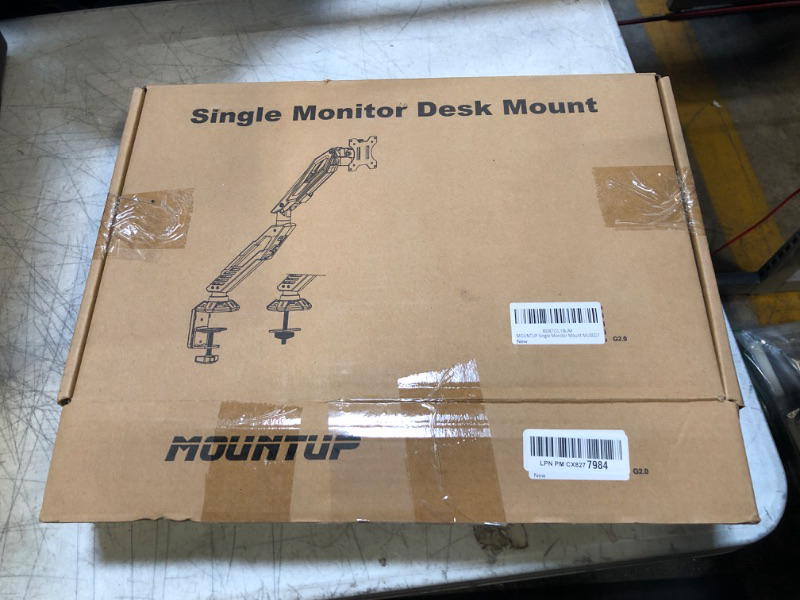 Photo 2 of MOUNTUP Single Monitor Desk Mount - Gaming Monitor Arm Stand Mount, Adjustable Monitor Mount for 1 LCD Screen Up to 32 Inch with Clamp, Grommet Base, Holds Up to 17.6lbs MU0027