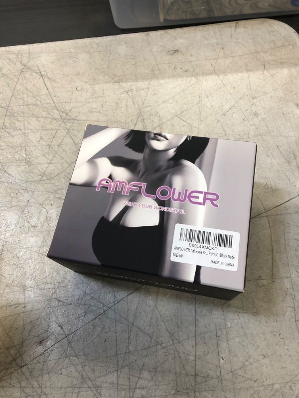 Photo 1 of AMFLOWER Adhesive Bra Sticky Bra for Women with Silicone Nipple Covers 36C Black,nude