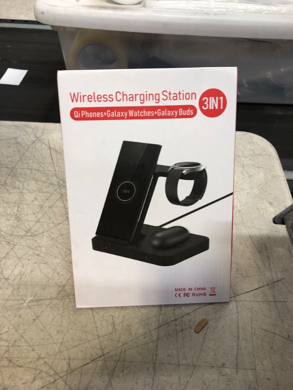 Photo 1 of 3 in 1 Wireless Charging Station for Samsung Devices, Android Wireless Charging Station and Watch Charger for Samsung 