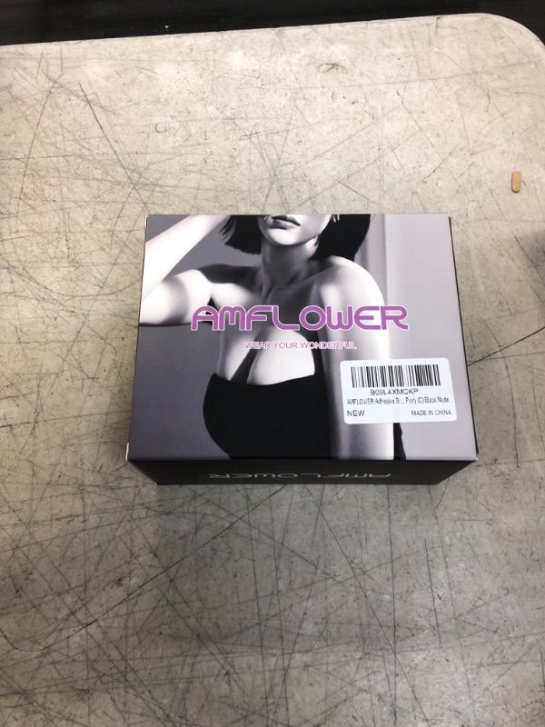 Photo 1 of AMFLOWER Adhesive Bra Sticky Bra for Women with Silicone Nipple Covers 36C Black,nude