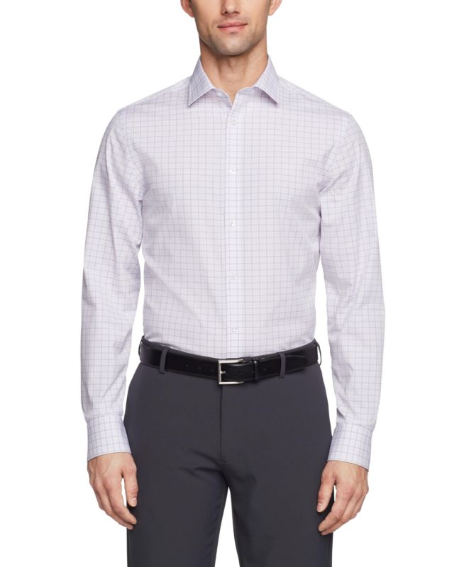 Photo 1 of Calvin Klein Men's Refined Slim Fit Stretch Dress Shirt - Lilac
SIZE XL (17 32/33)